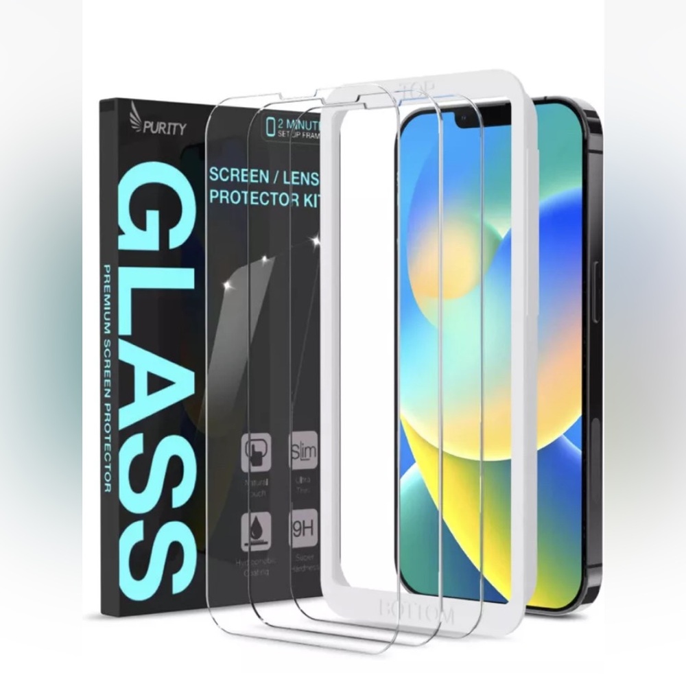 3 pack Purity Premium glass Screen protector for iPhone 14 Plus - Picture 1 of 3